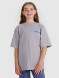T-shirt oversize z nadrukiem dziewczęcy