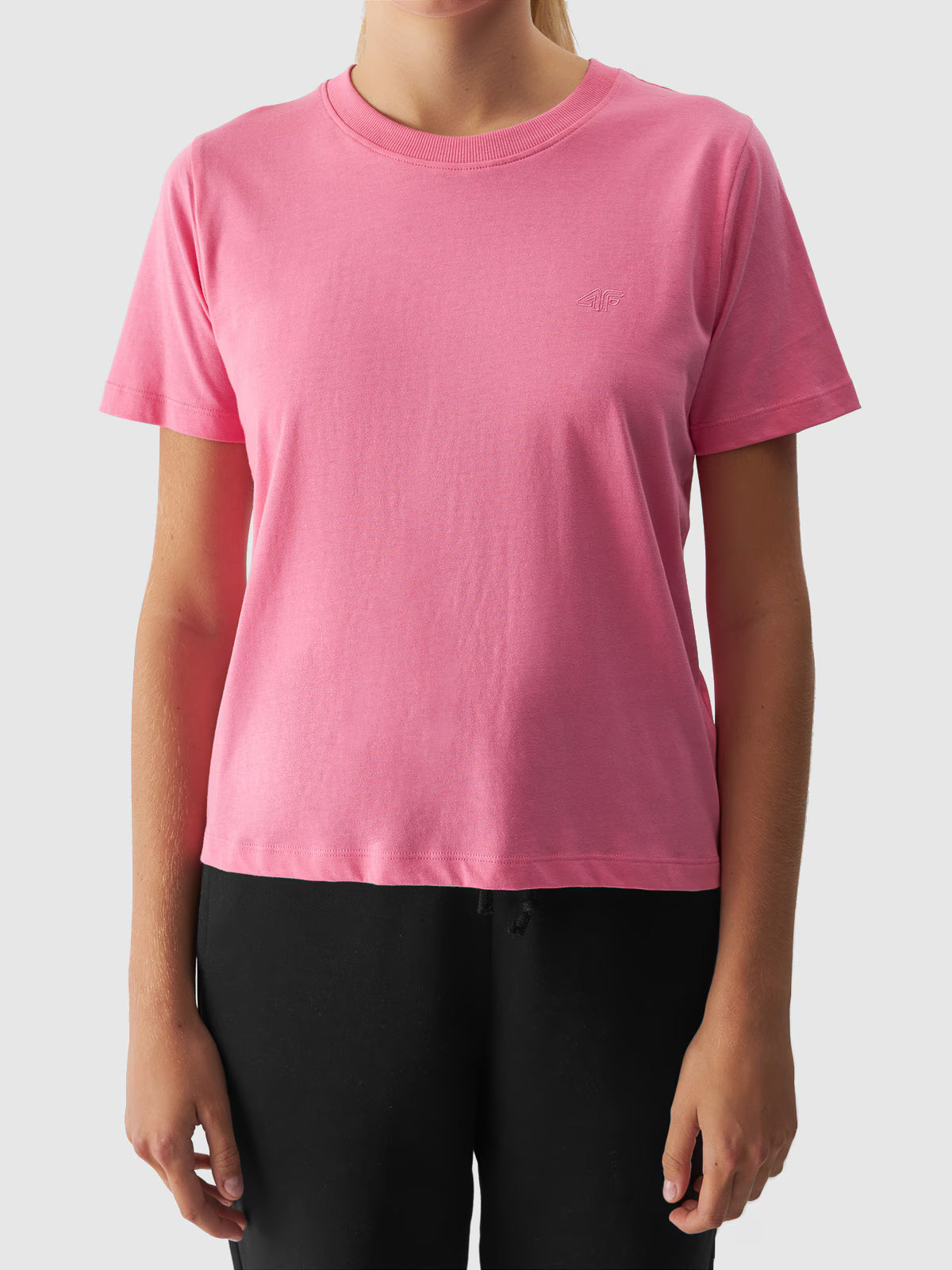 T-shirt regular gładki damski