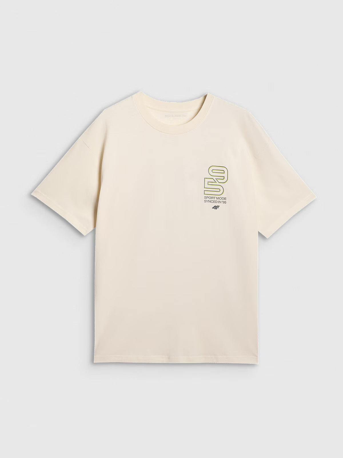 T-shirt oversize z nadrukiem męski