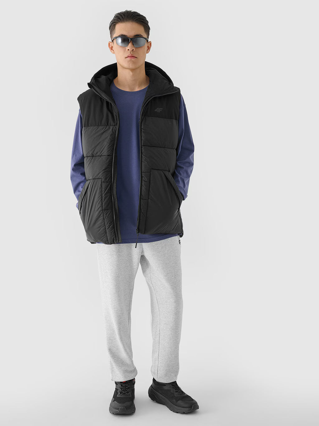 Longsleeve oversize z nadrukiem męski