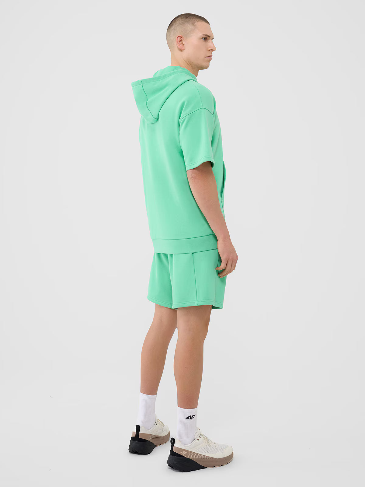 Bluza z krótkim rękawem z kapturem męska