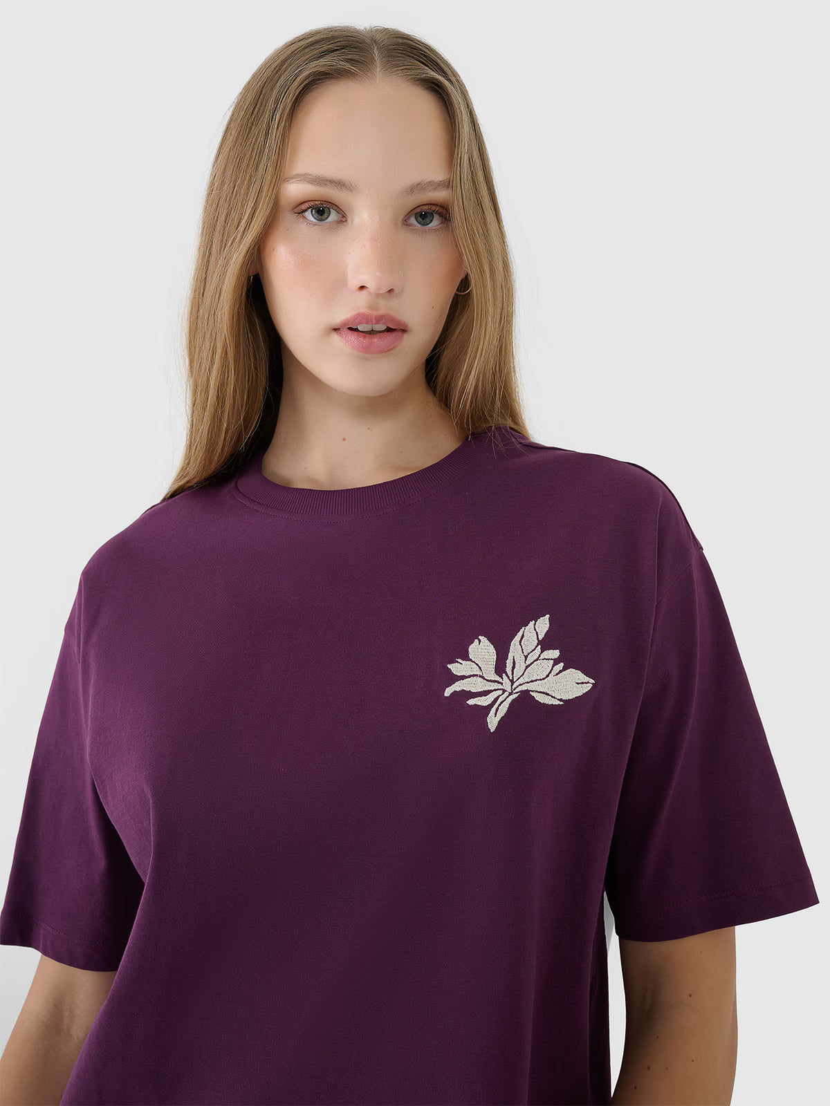 T-shirt oversize z nadrukiem damski