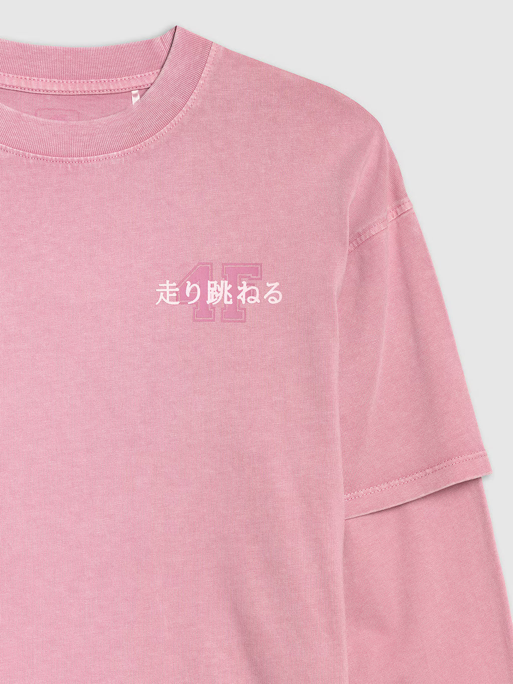 Longsleeve oversize z nadrukiem dziewczęcy