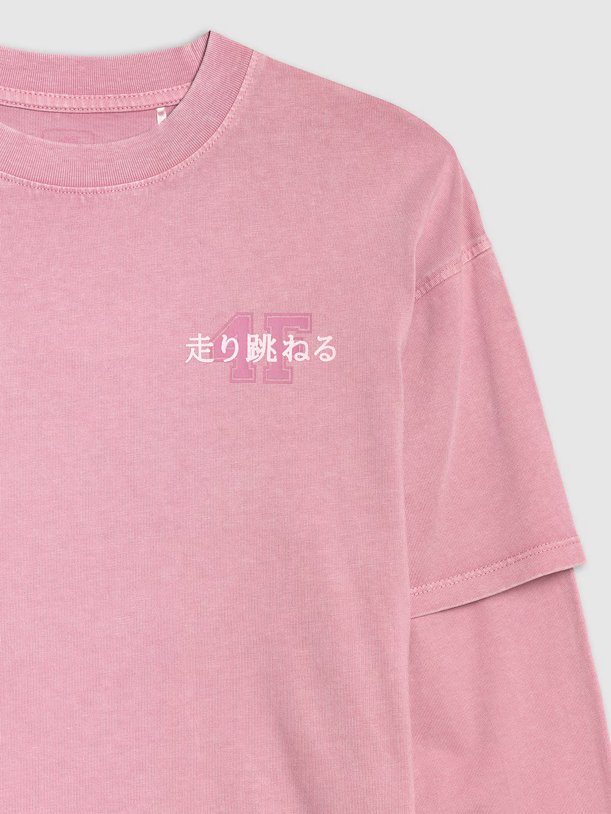 Longsleeve oversize z nadrukiem dziewczęcy
