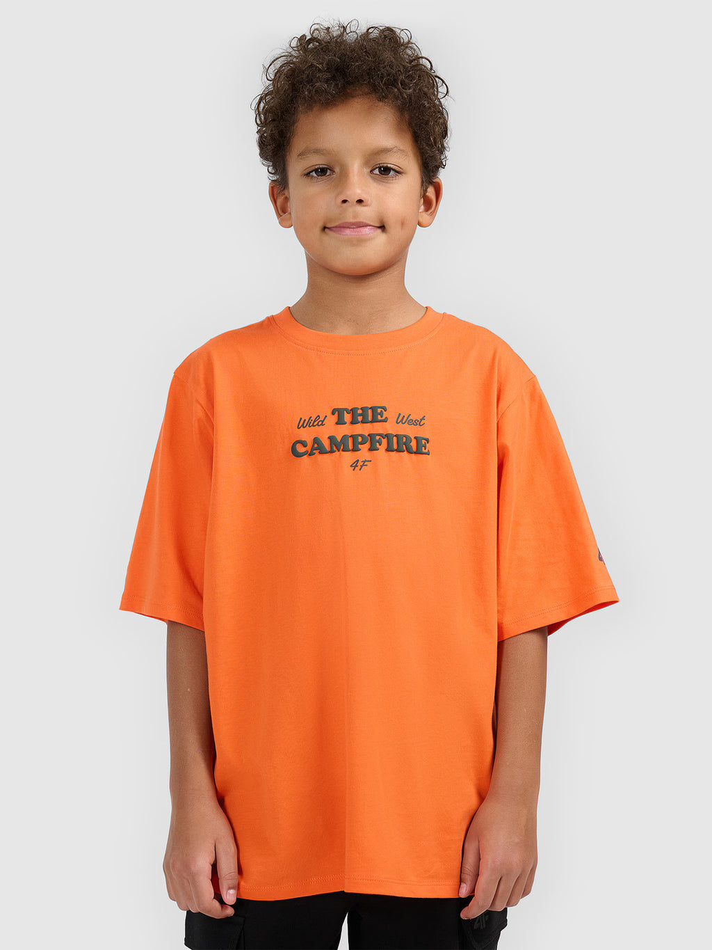 T-shirt loose z nadrukiem chłopięcy