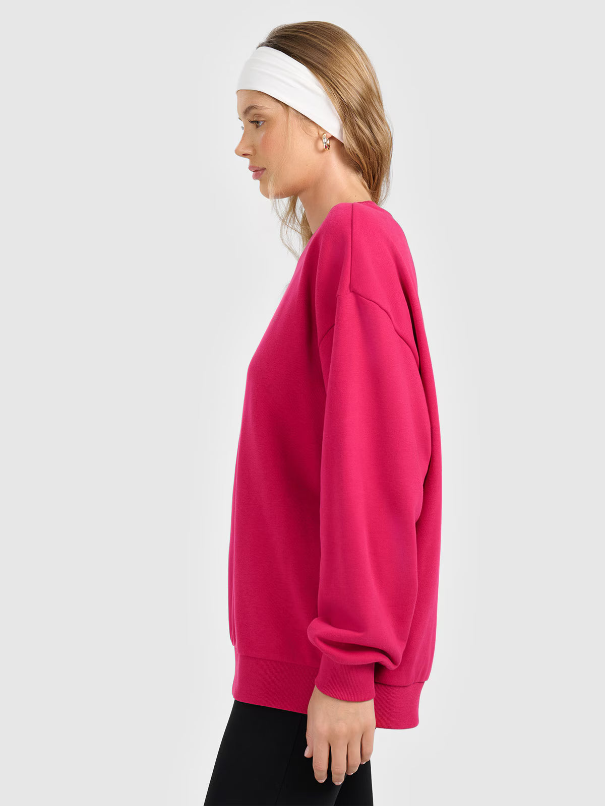 Bluza dresowa nierozpinana bez kaptura damska