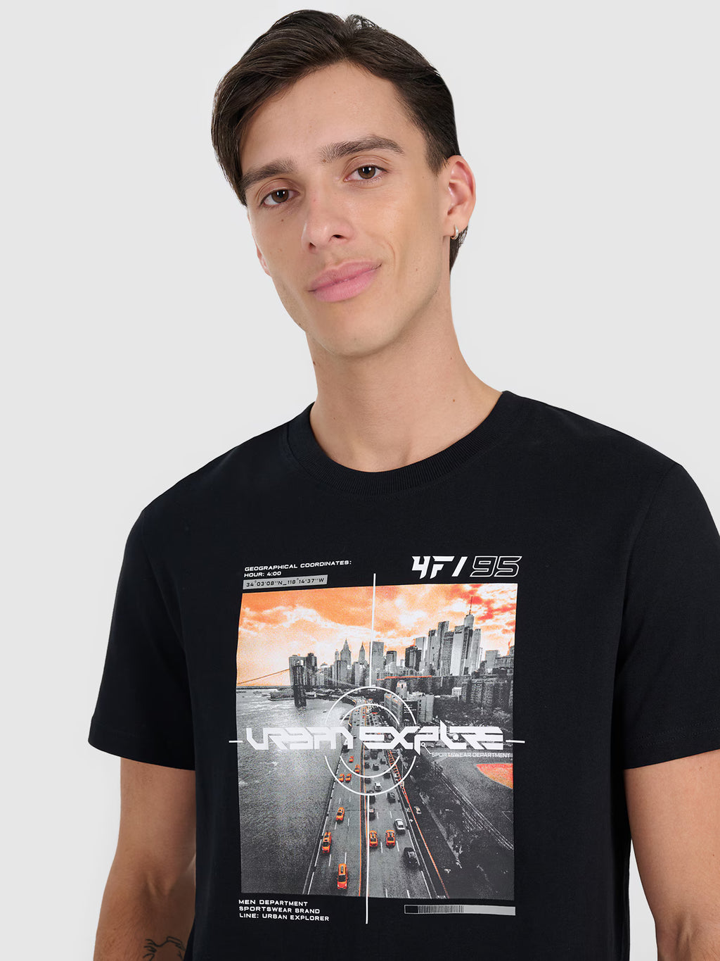 T-shirt regular z nadrukiem męski