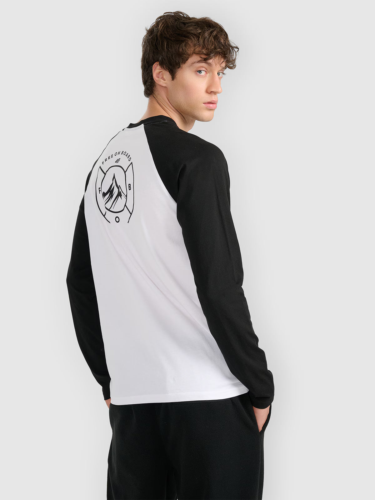 Longsleeve regular z nadrukiem męski
