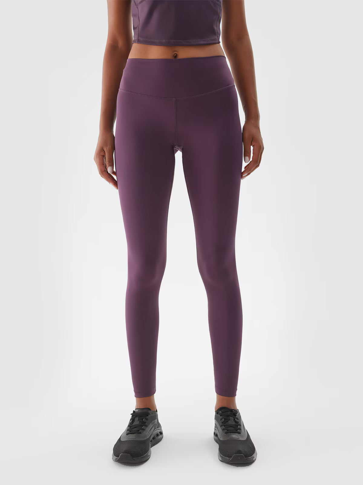 Legginsy treningowe ze średnim stanem damskie