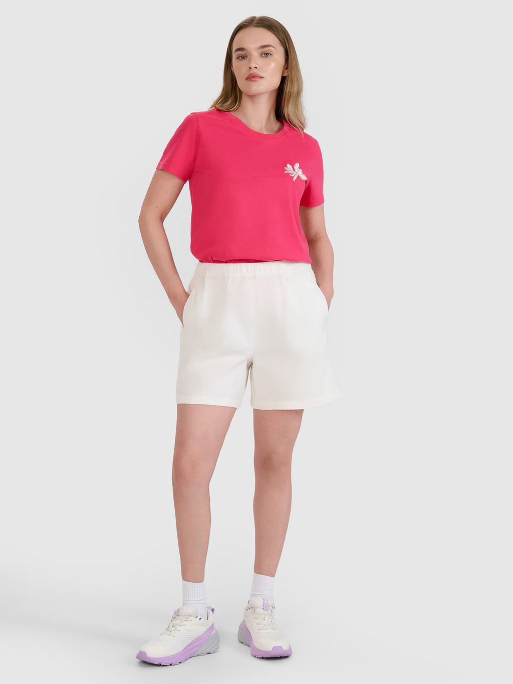 T-shirt regular z nadrukiem damski