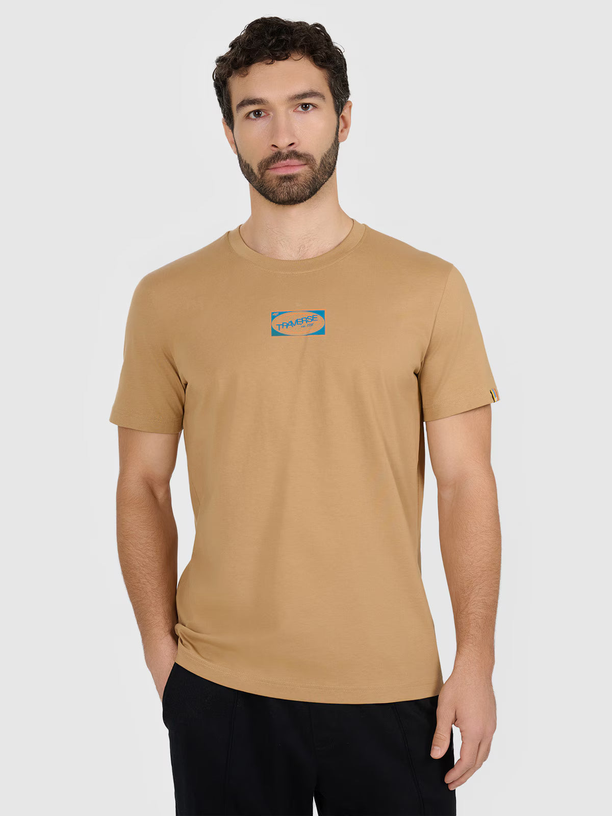 T-shirt regular z nadrukiem męski
