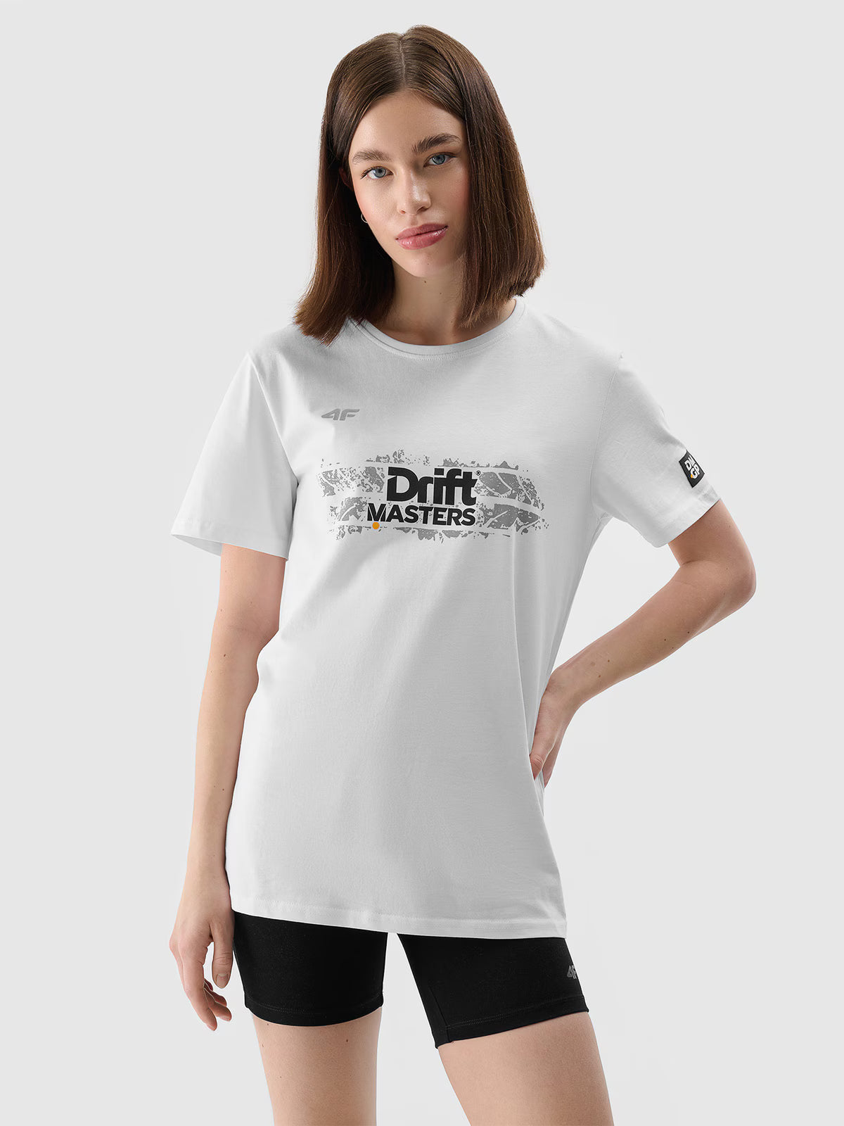 T-shirt regular z nadrukiem uniseks 4F x Drift Masters