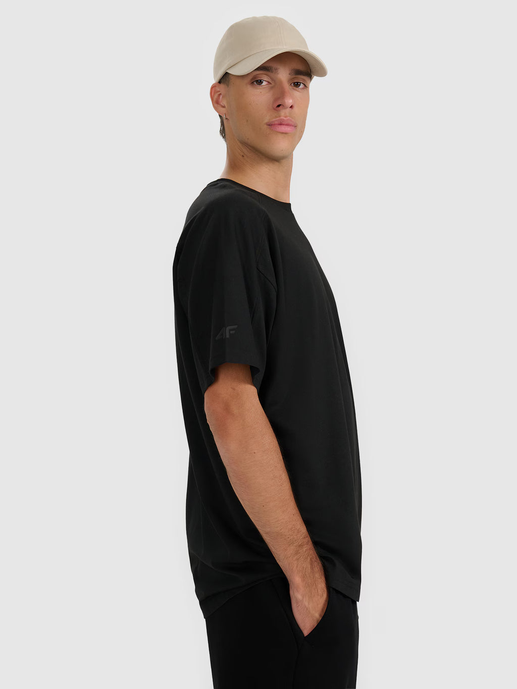 T-shirt oversize z nadrukiem męski