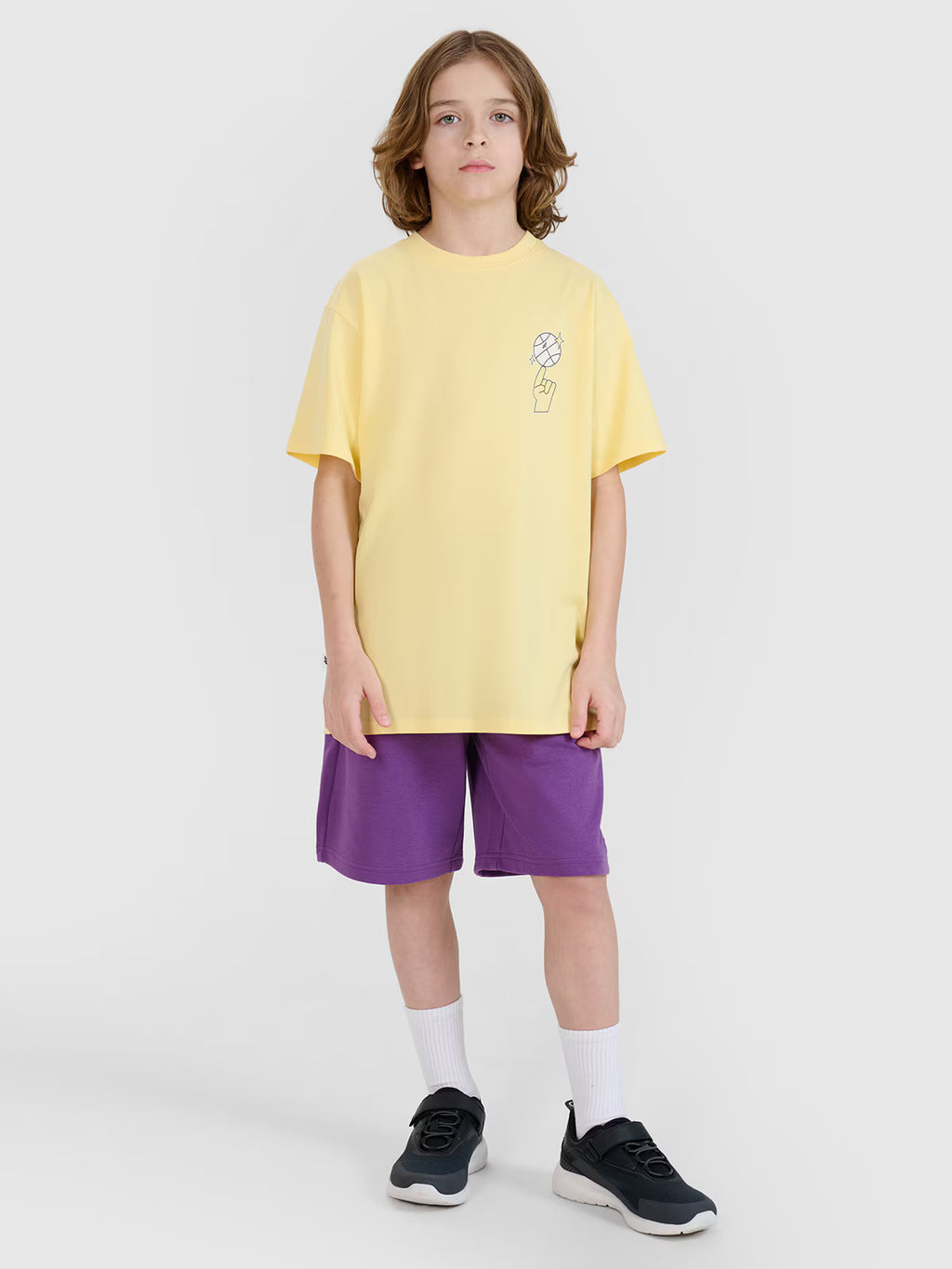 T-shirt oversize z nadrukiem chłopięcy