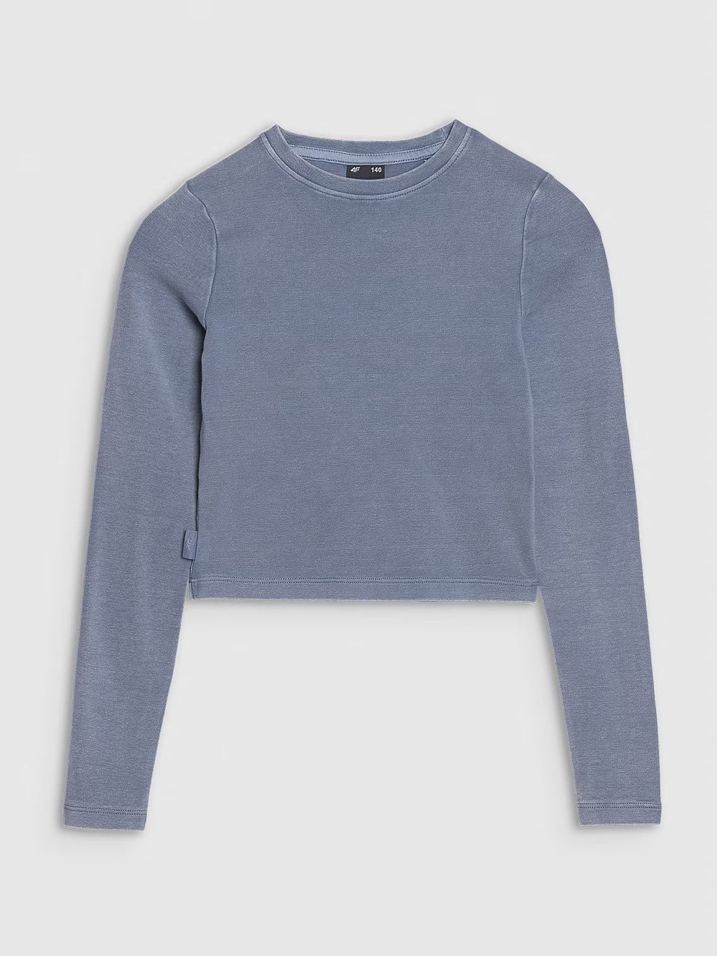 Longsleeve slim crop top gładki dziewczęcy