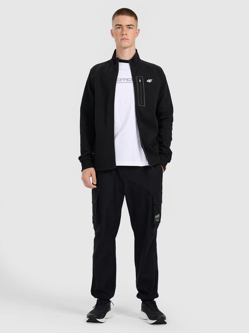 Bluza dresowa rozpinana bez kaptura męska