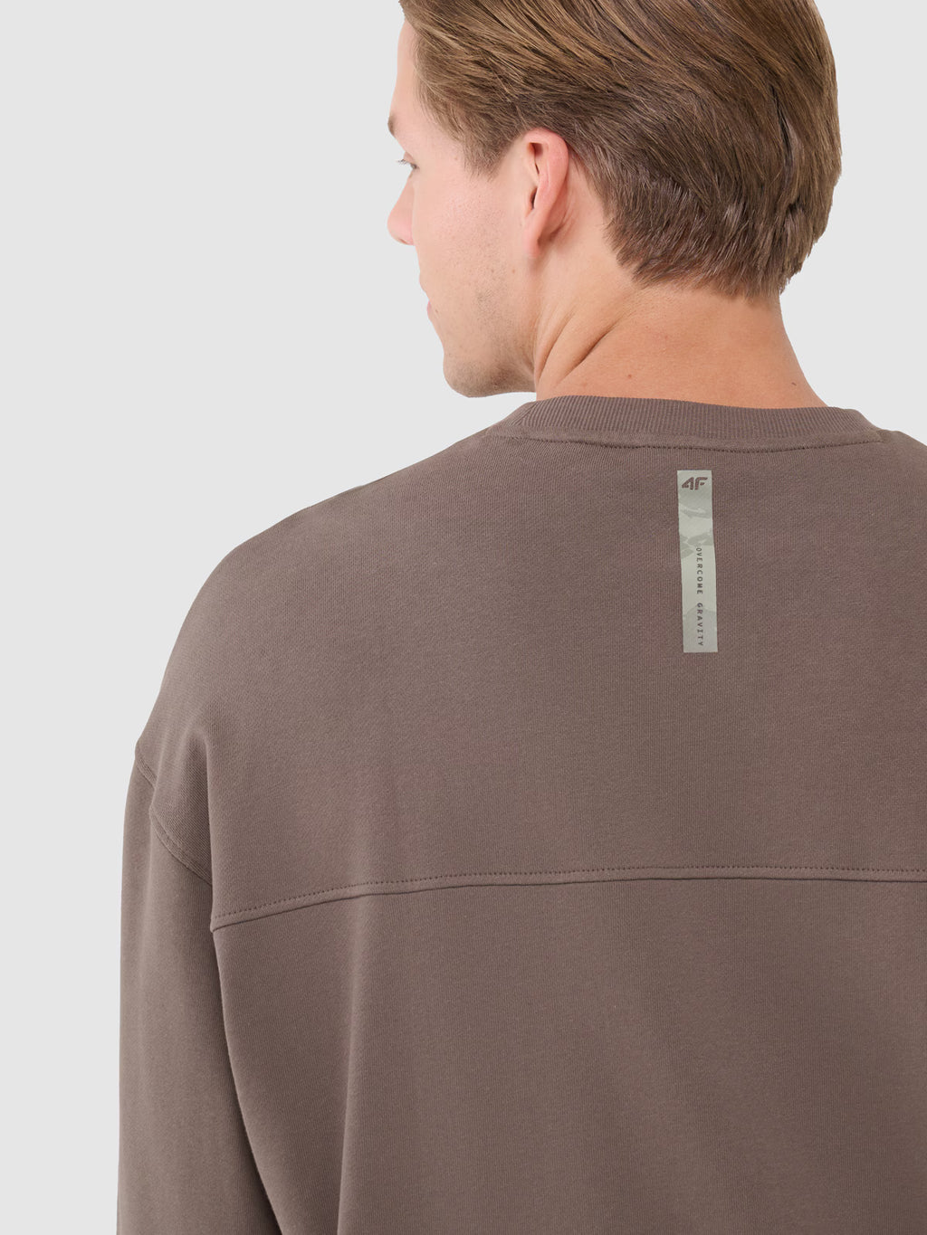 Bluza dresowa oversize nierozpinana bez kaptura męska