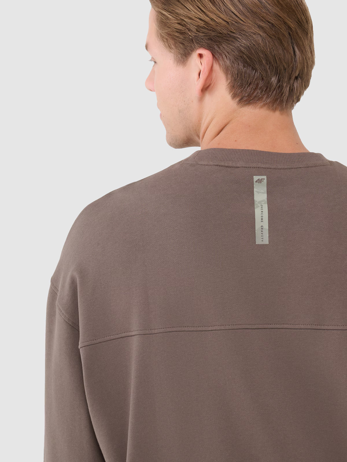 Bluza dresowa oversize nierozpinana bez kaptura męska