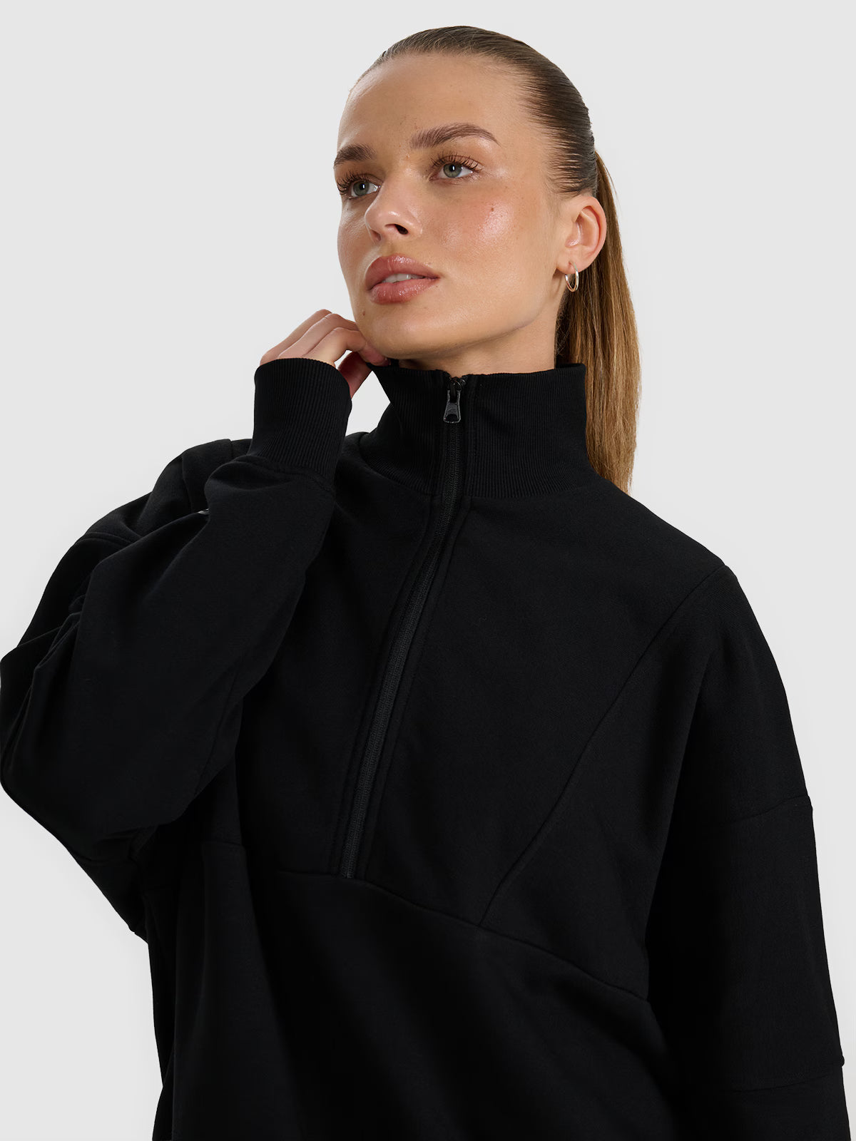 Bluza dresowa nierozpinana bez kaptura damska