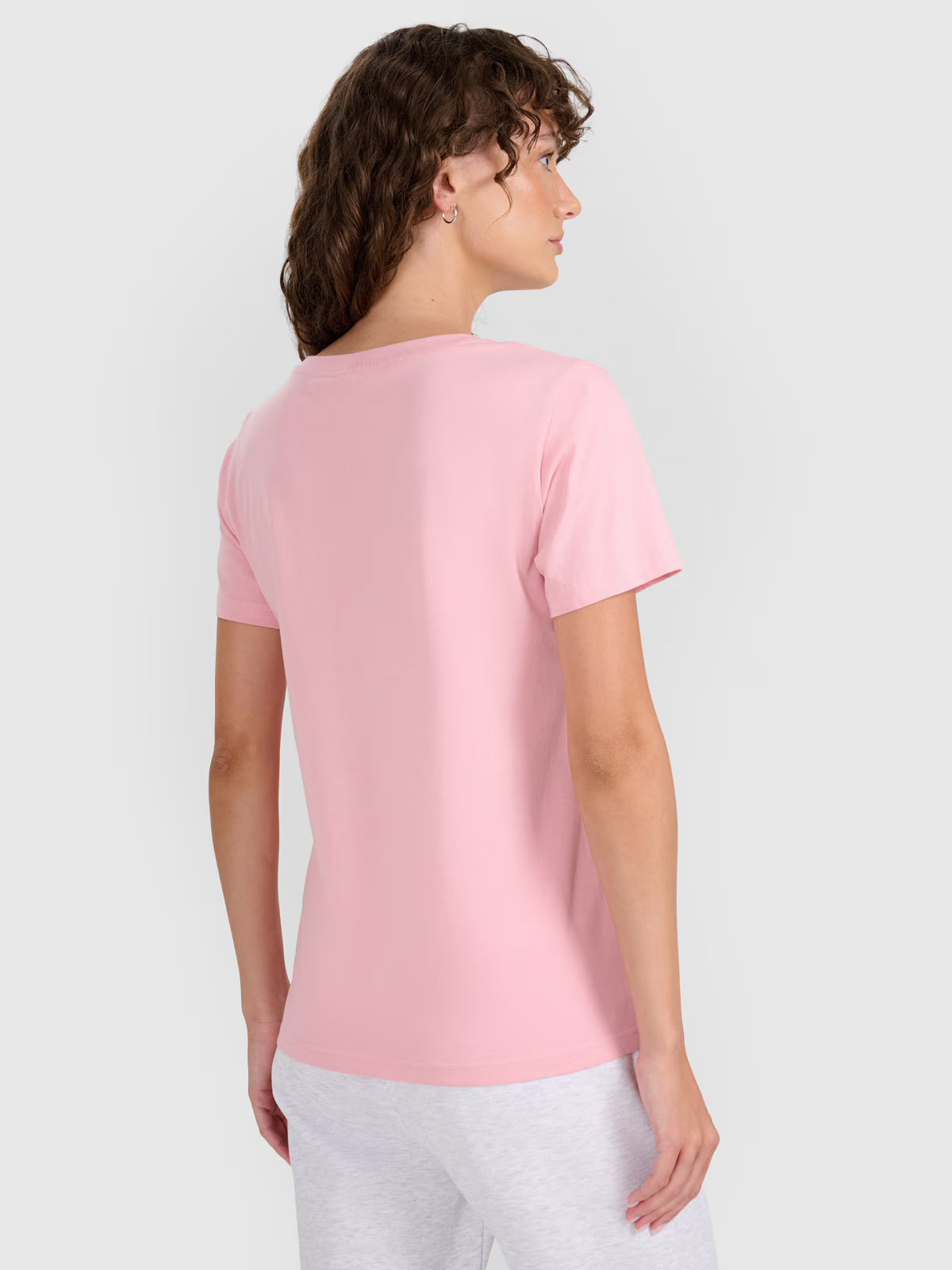 T-shirt regular gładki damski