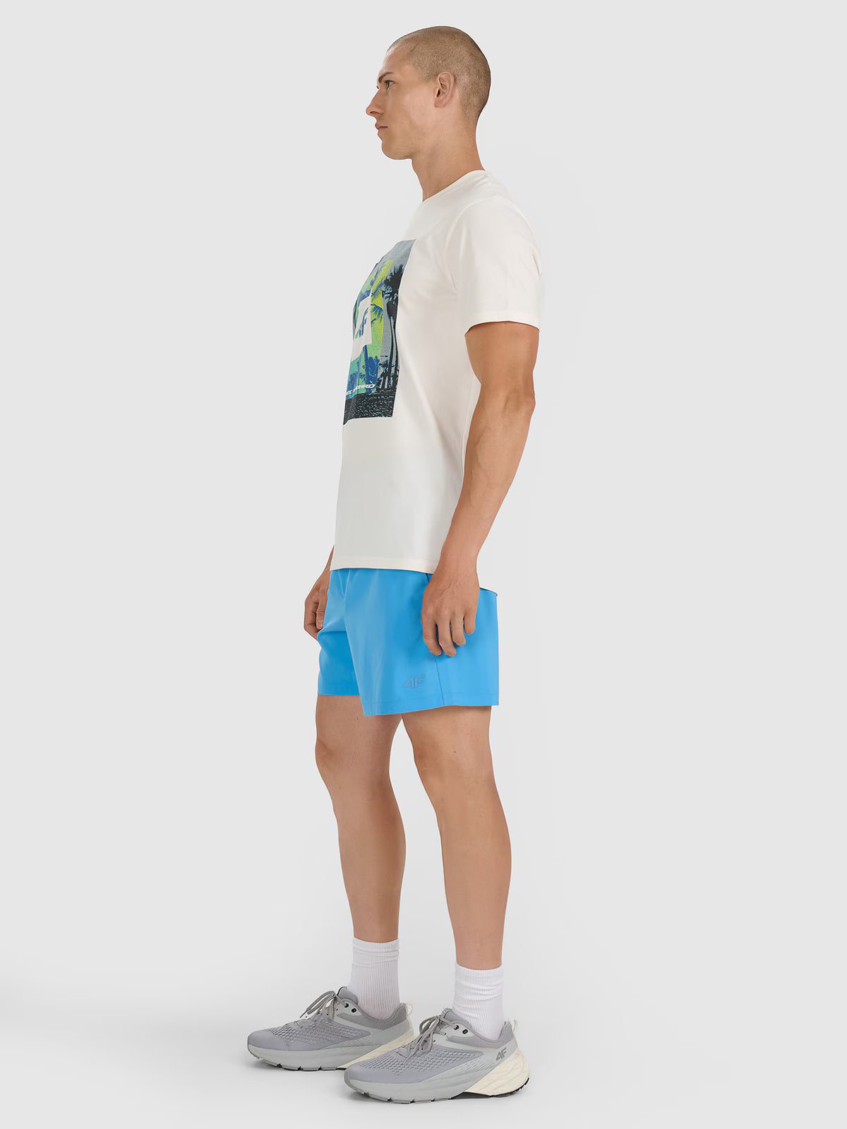 T-shirt regular z nadrukiem męski