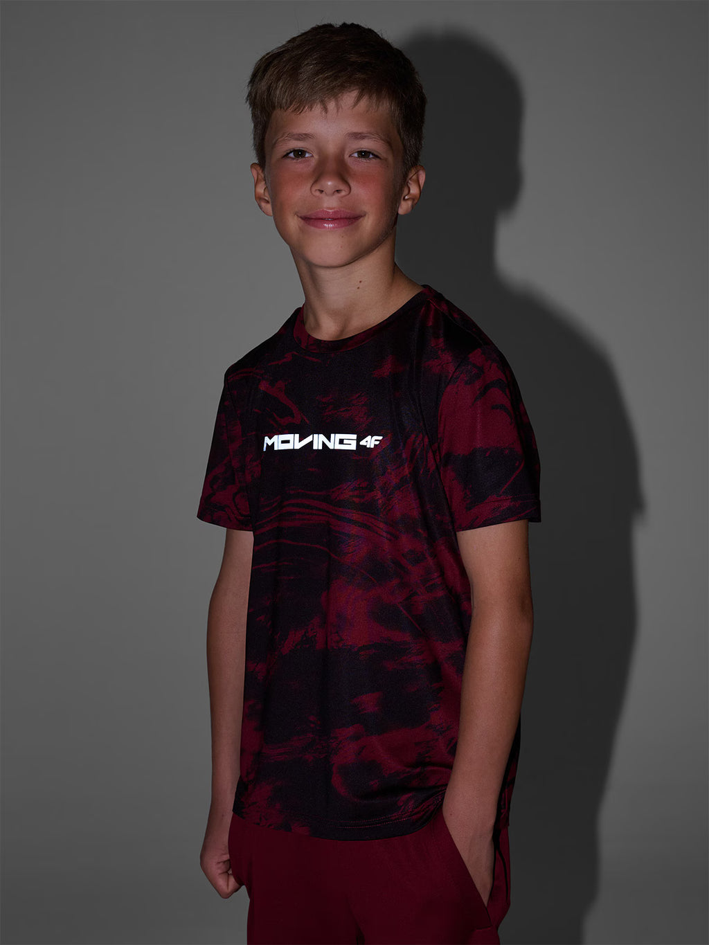 T-shirt sportowy szybkoschnący chłopięcy
