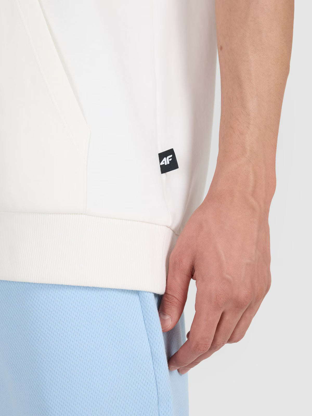 Bluza dresowa z krótkim rękawem bez kaptura męska