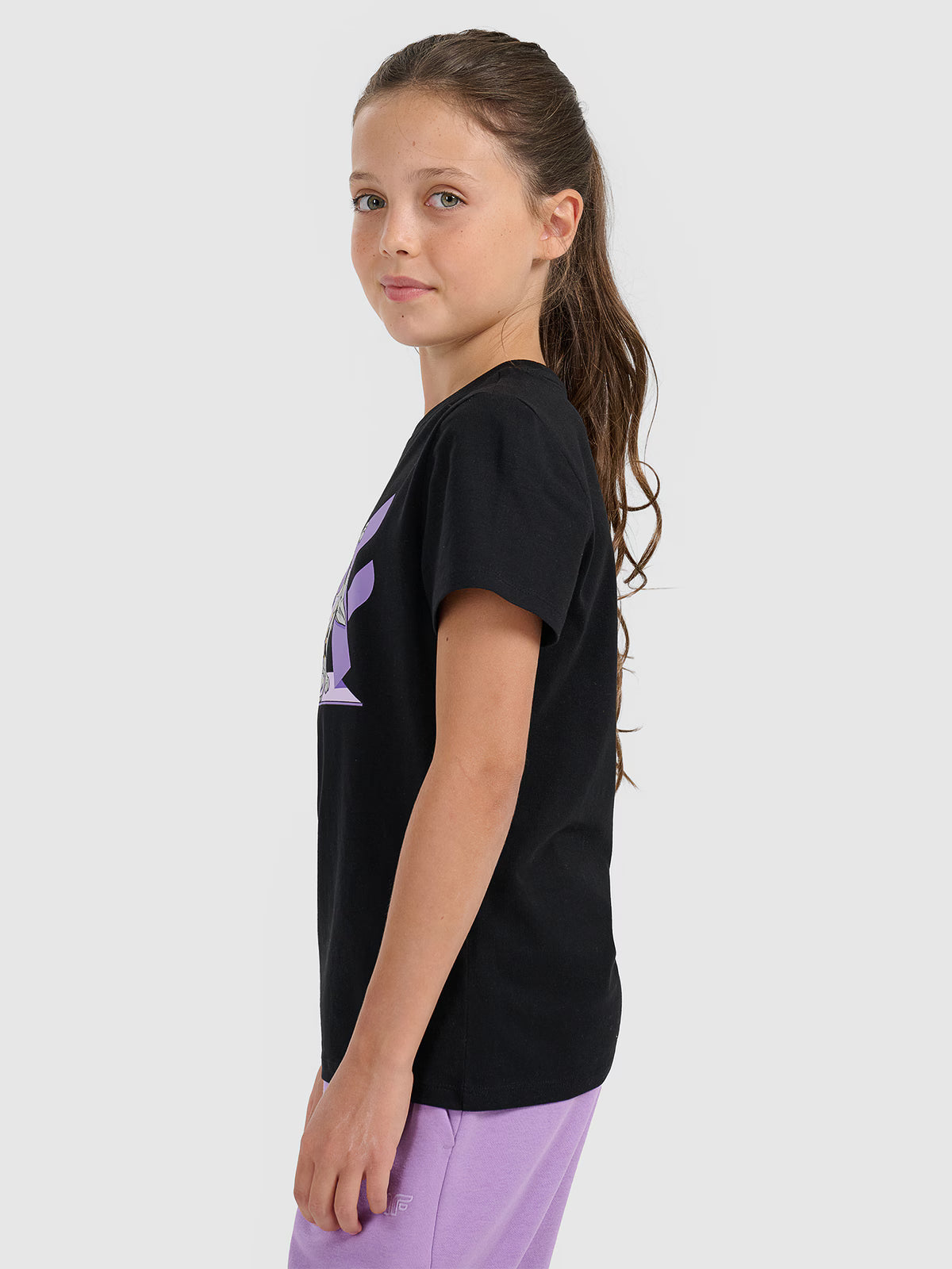T-shirt regular z nadrukiem świątecznym dziewczęcy