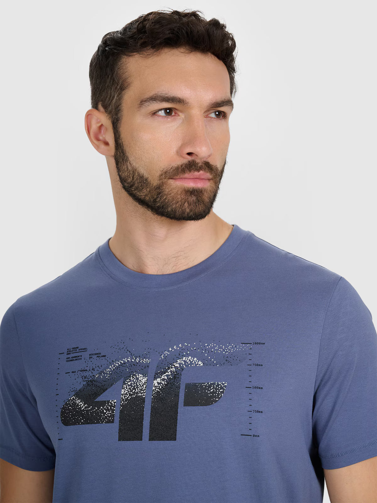 T-shirt regular z nadrukiem męski