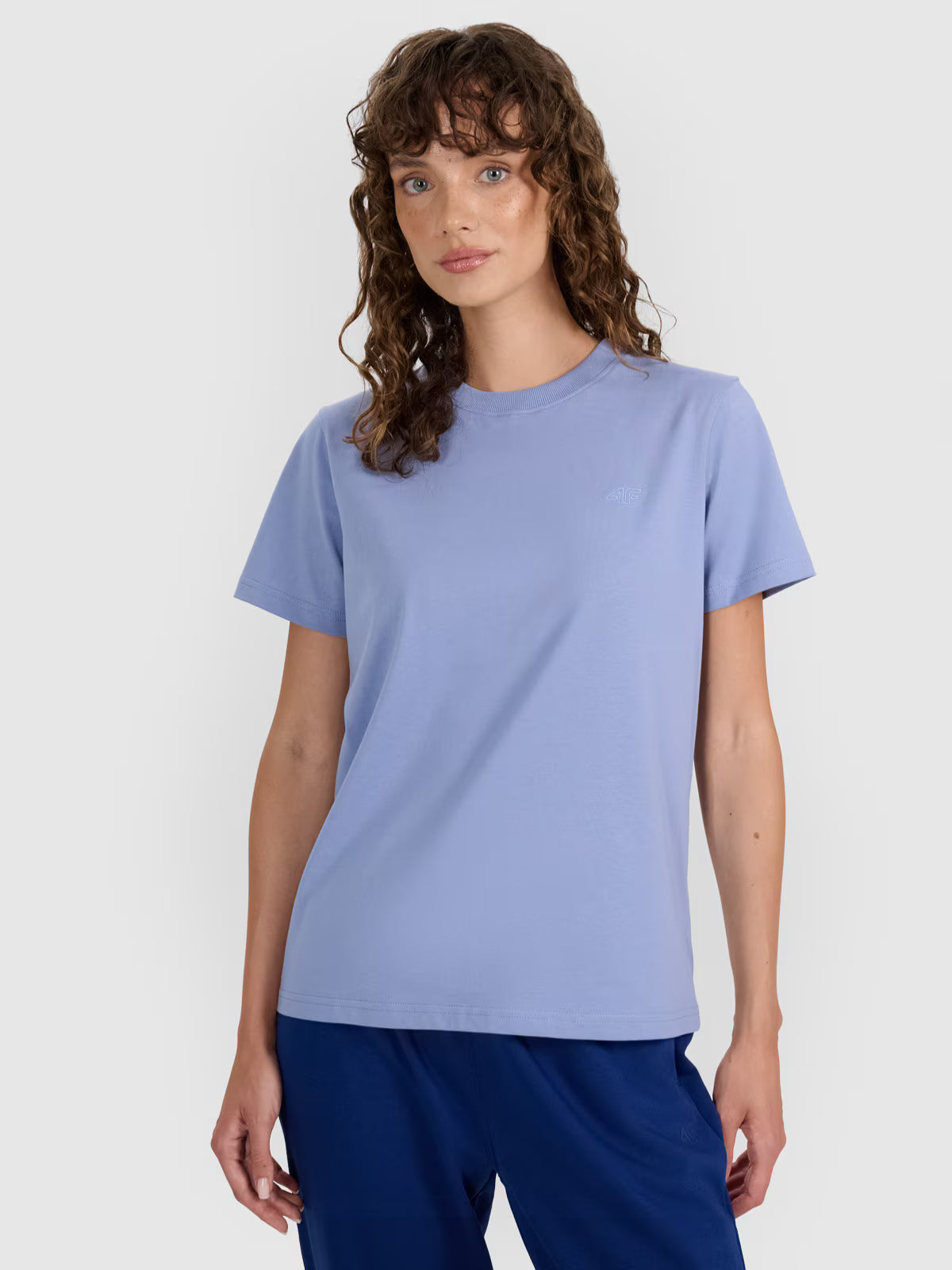 T-shirt regular gładki damski