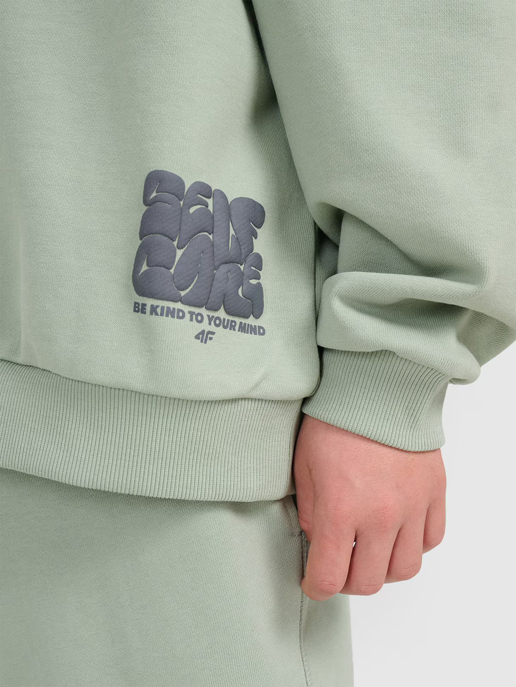 Bluza dresowa oversize nierozpinana bez kaptura chłopięca