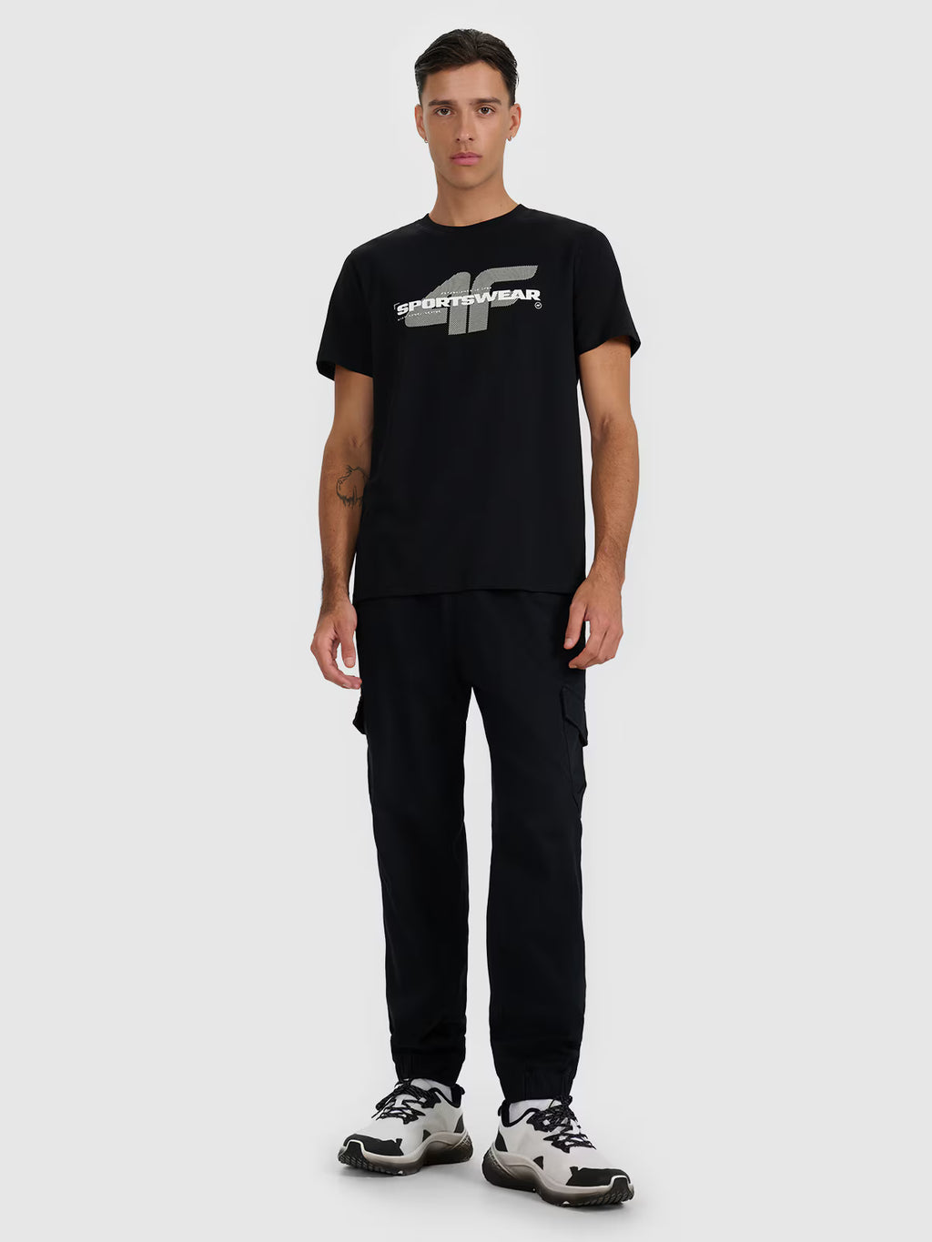 T-shirt regular z nadrukiem męski