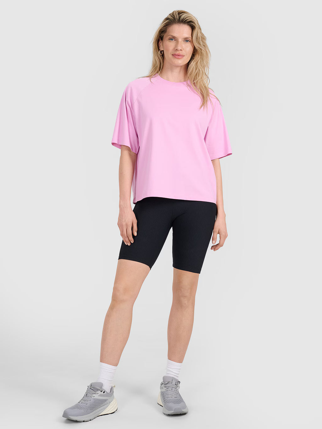 T-shirt oversize gładki damski