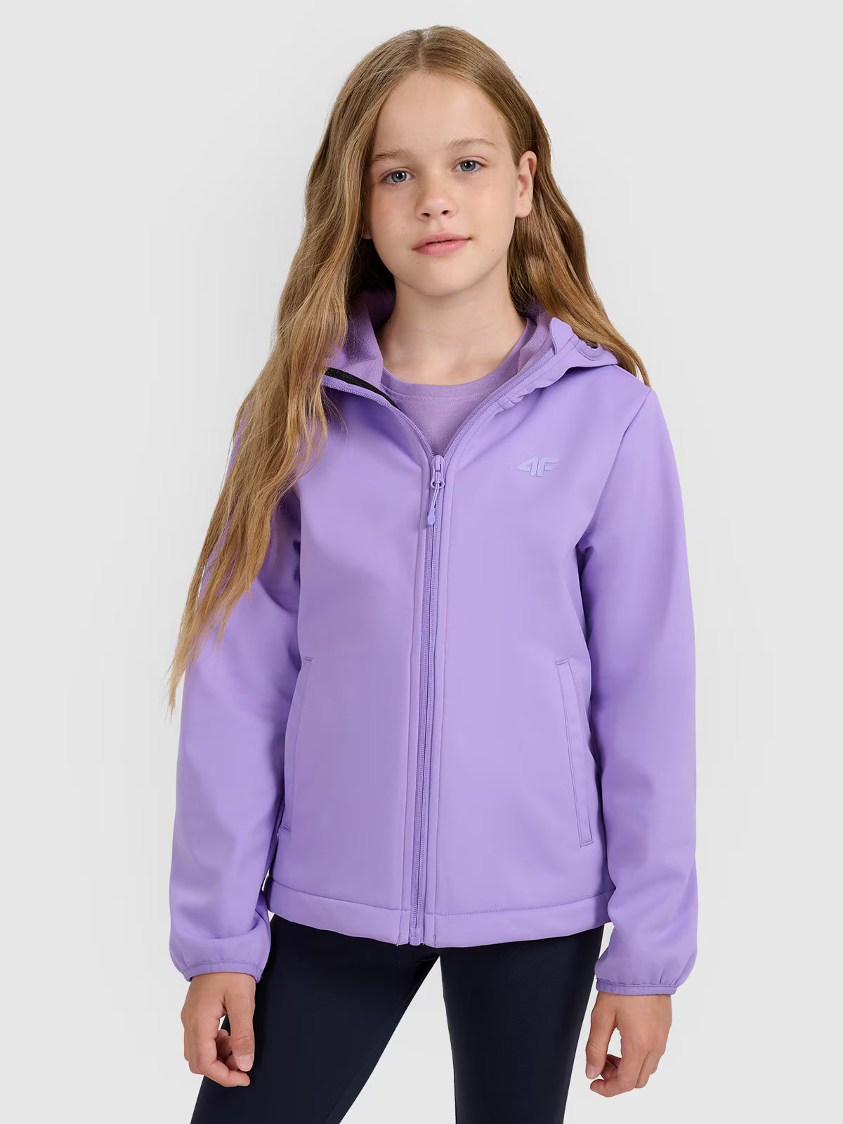 Kurtka softshell wiatroodporna membrana 5000 dziewczęca