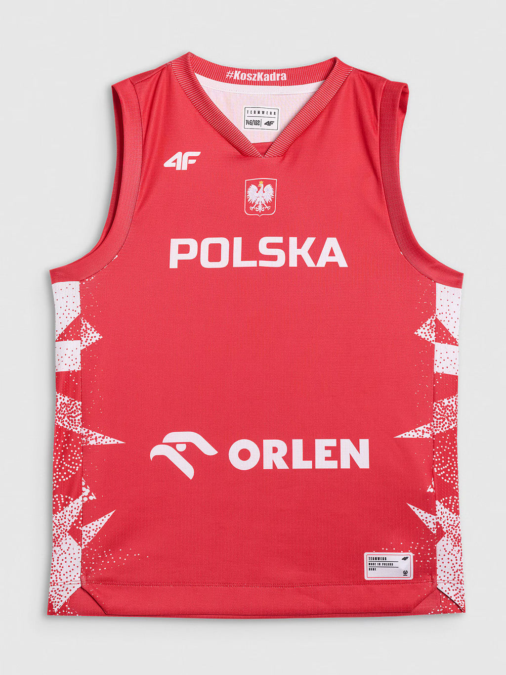 Koszulka reprezentacyjna z możliwością personalizacji dziecięca 4F x PZKOSZ