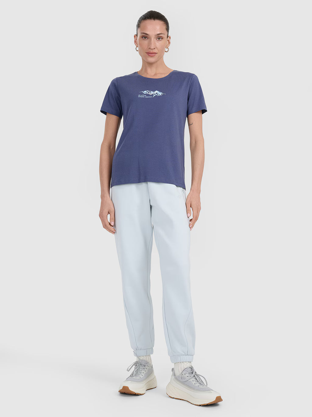 T-shirt regular z nadrukiem damski
