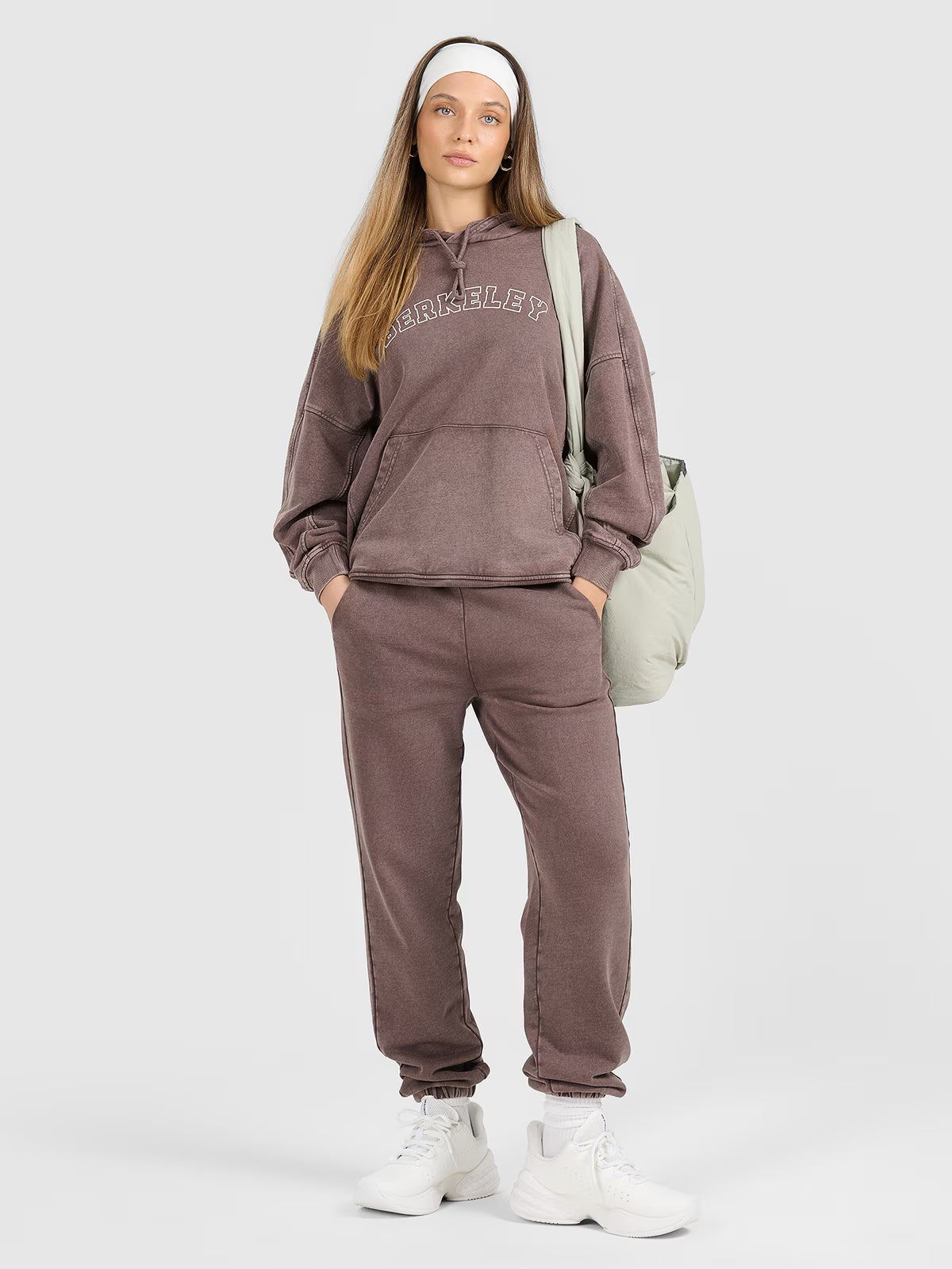 Bluza dresowa nierozpinana z kapturem damska