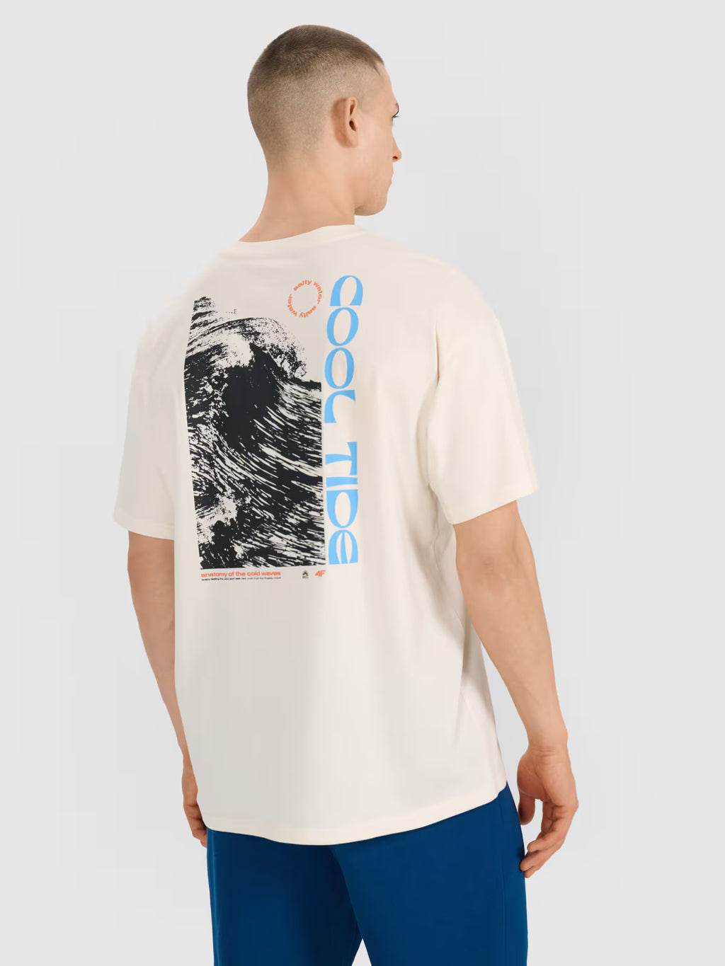 T-shirt oversize z nadrukiem męski