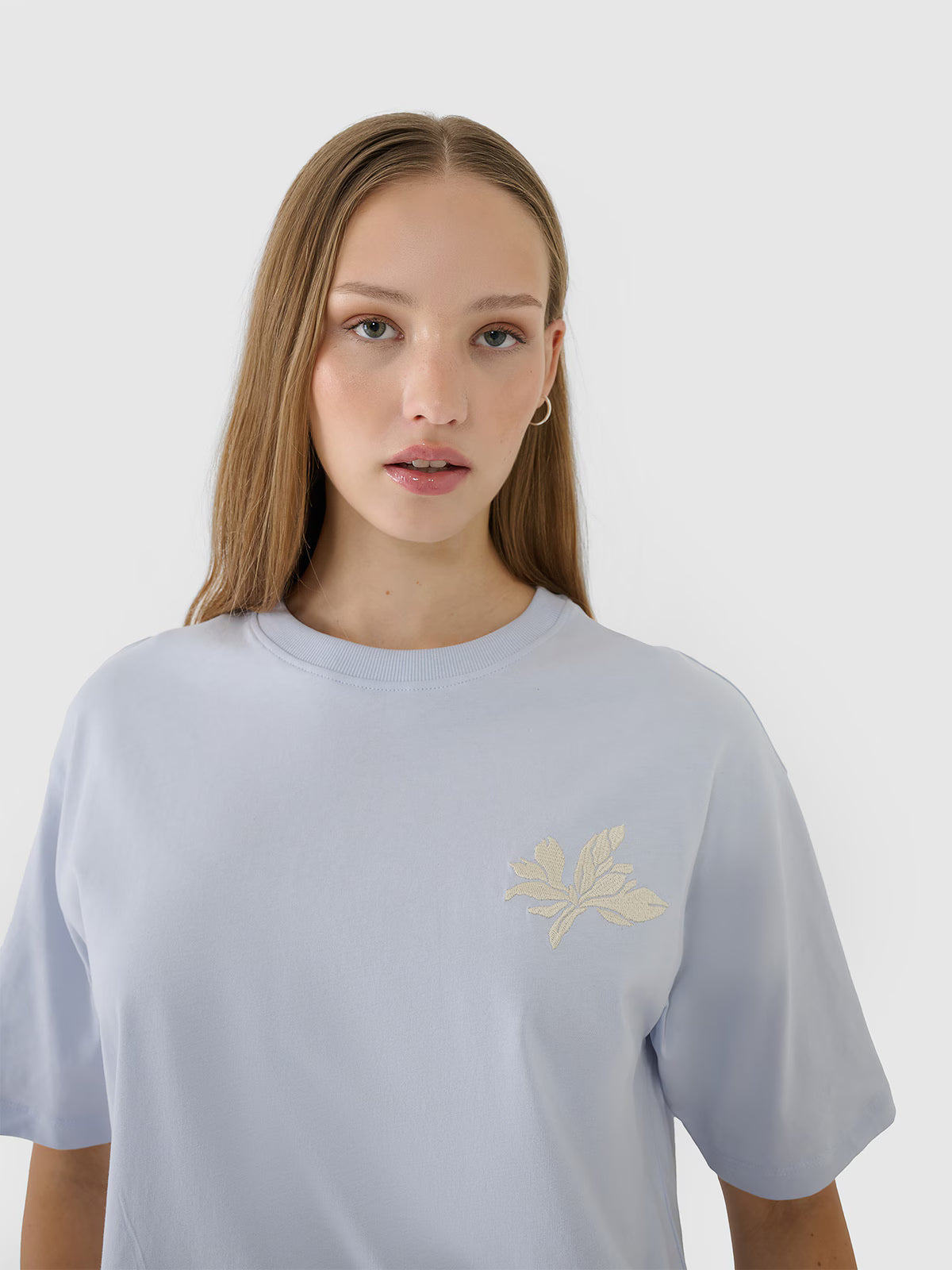 T-shirt oversize z nadrukiem damski
