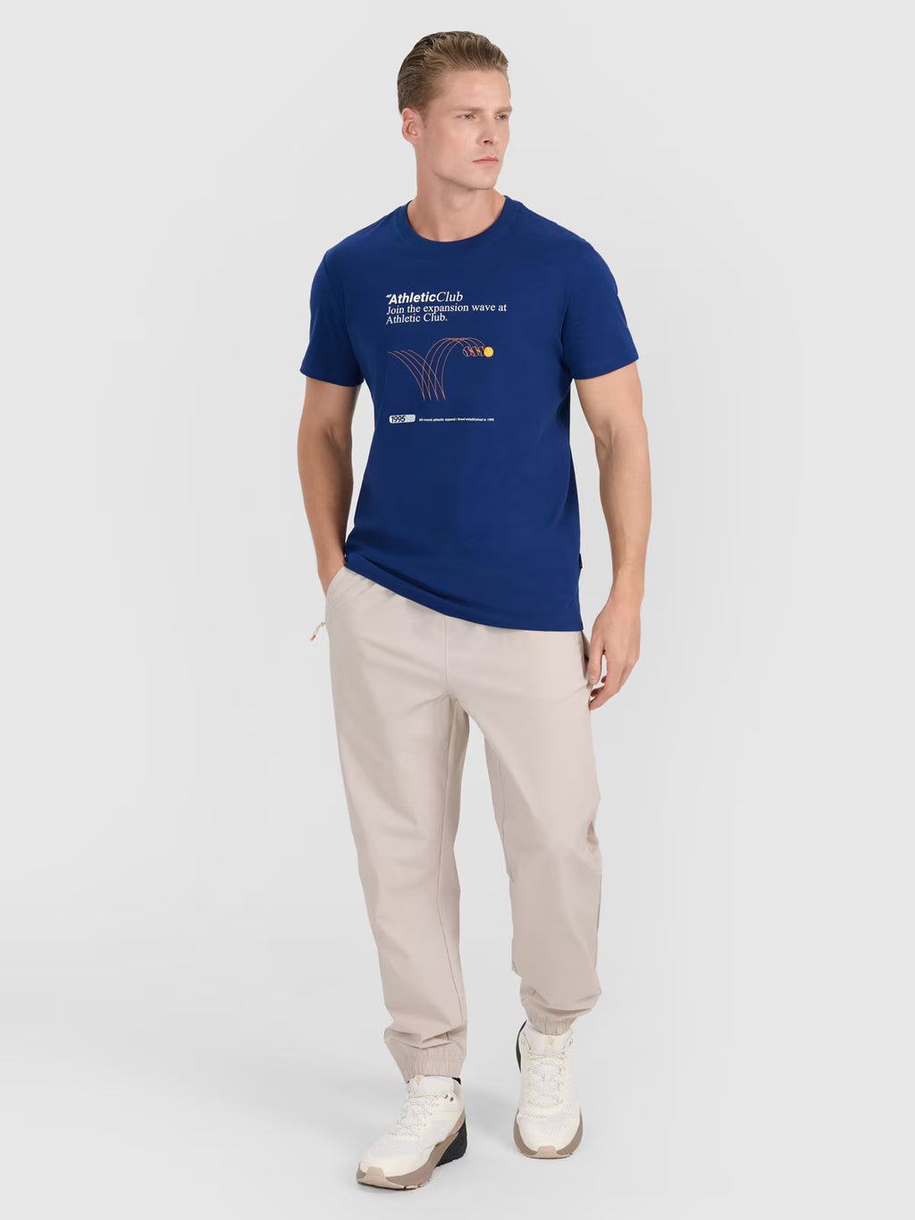 T-shirt regular z nadrukiem męski