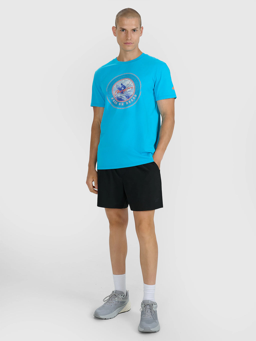 T-shirt regular z nadrukiem męski