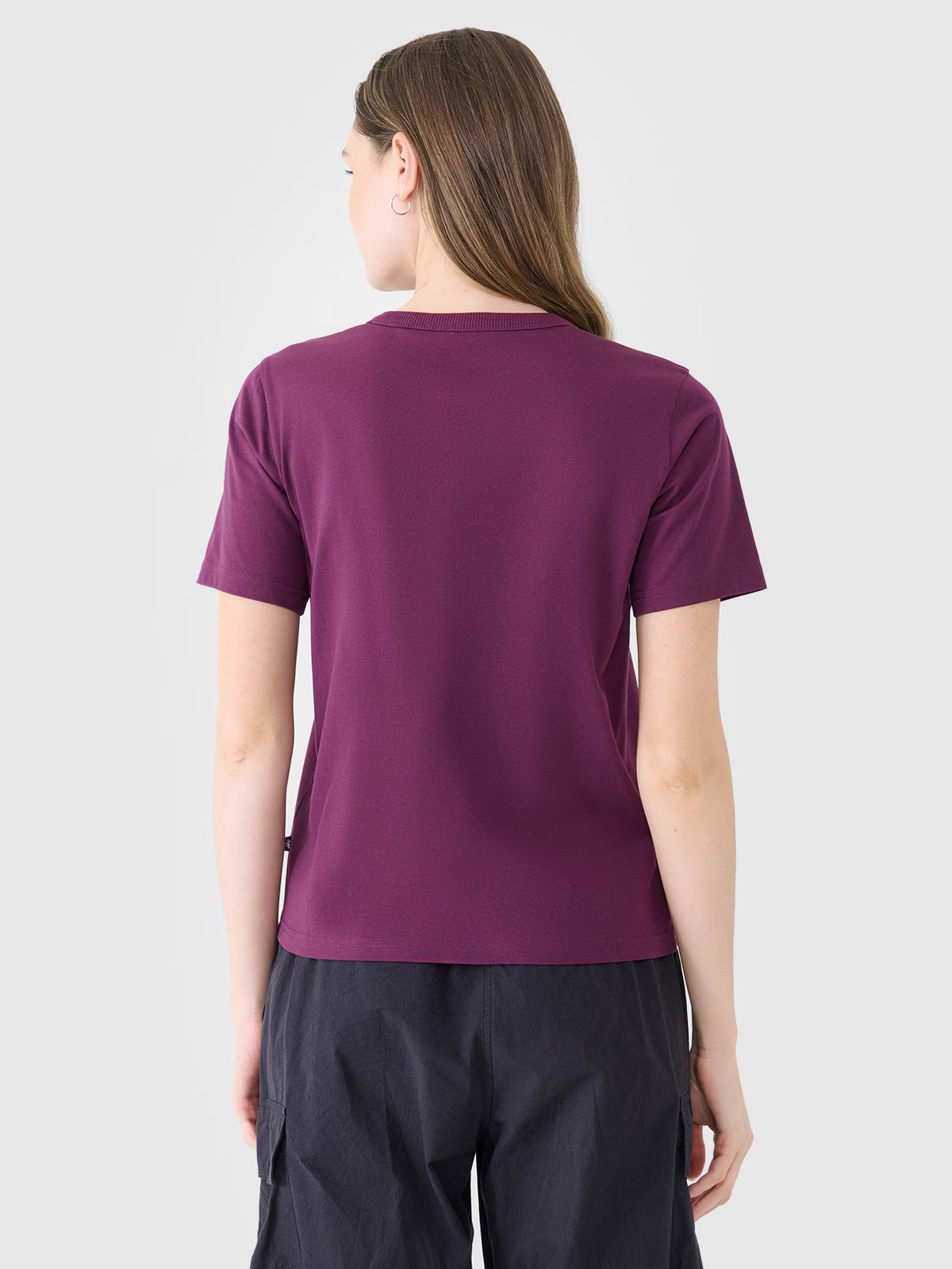 T-shirt regular gładki damski