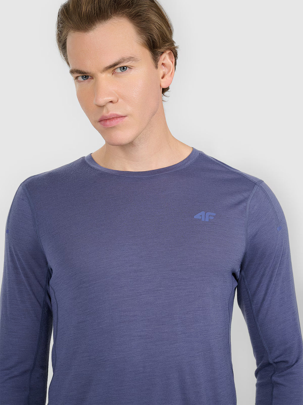 Longsleeve trekkingowy szybkoschnący z wełną merino męski