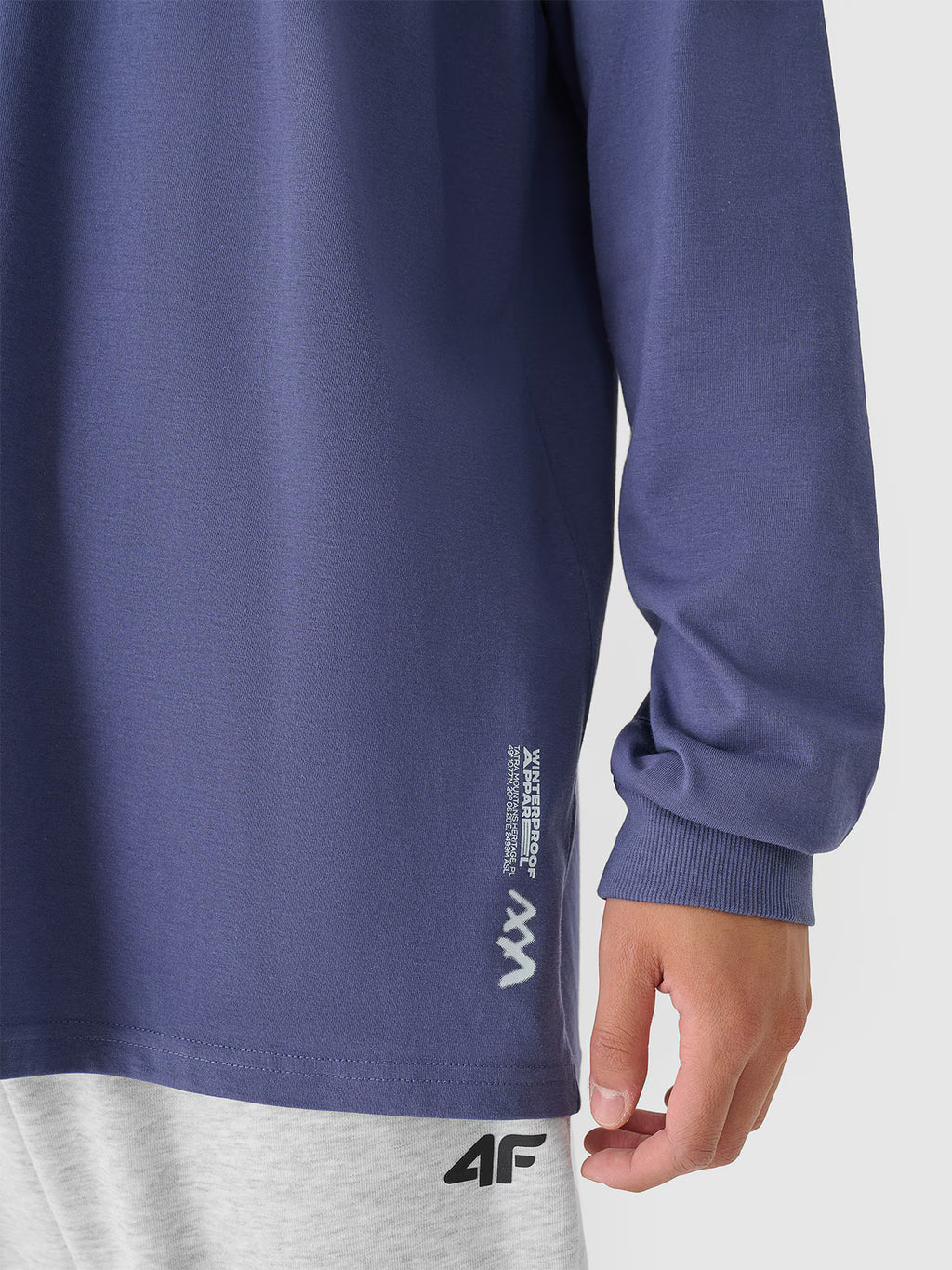 Longsleeve oversize z nadrukiem męski