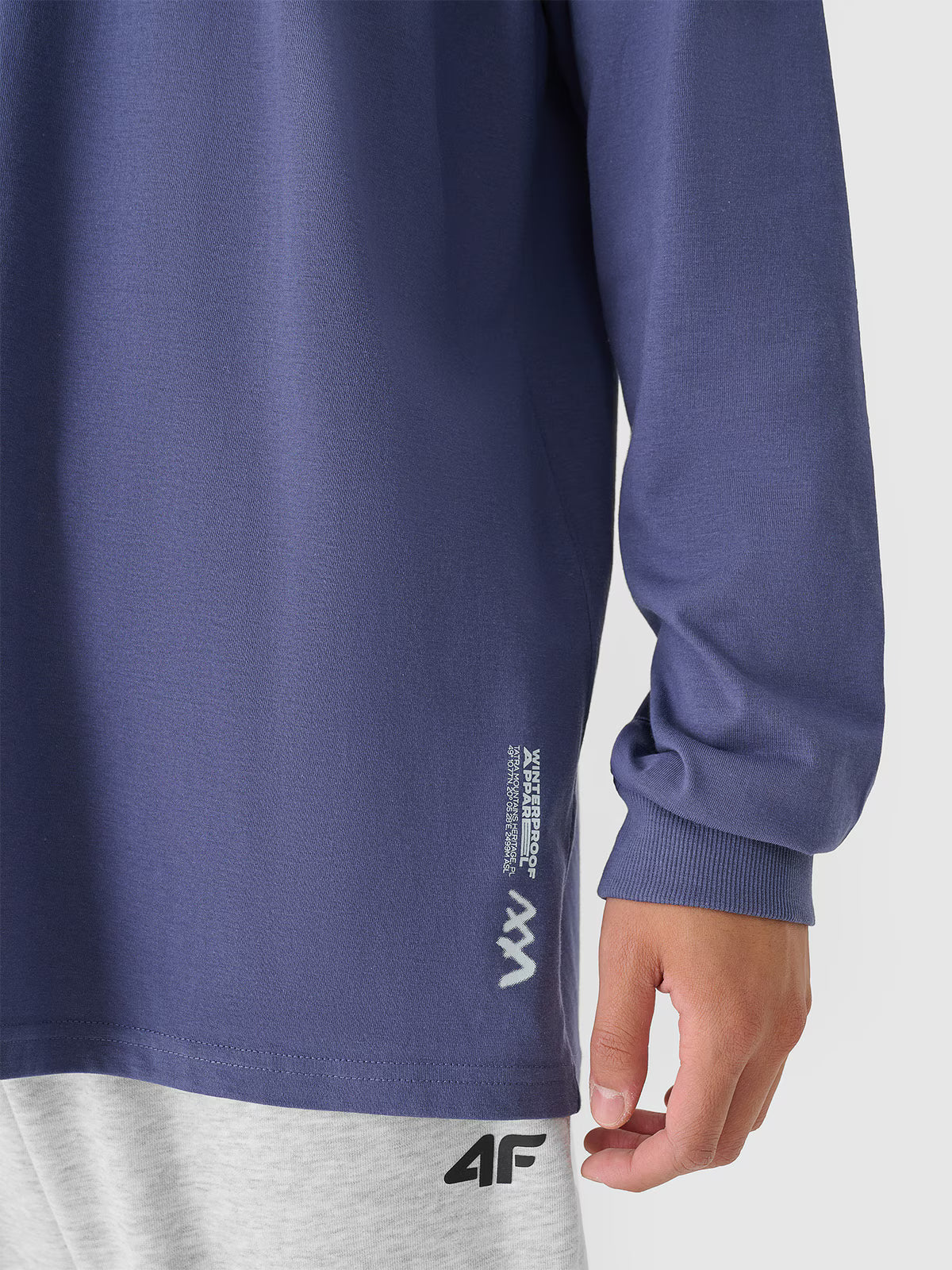 Longsleeve oversize z nadrukiem męski