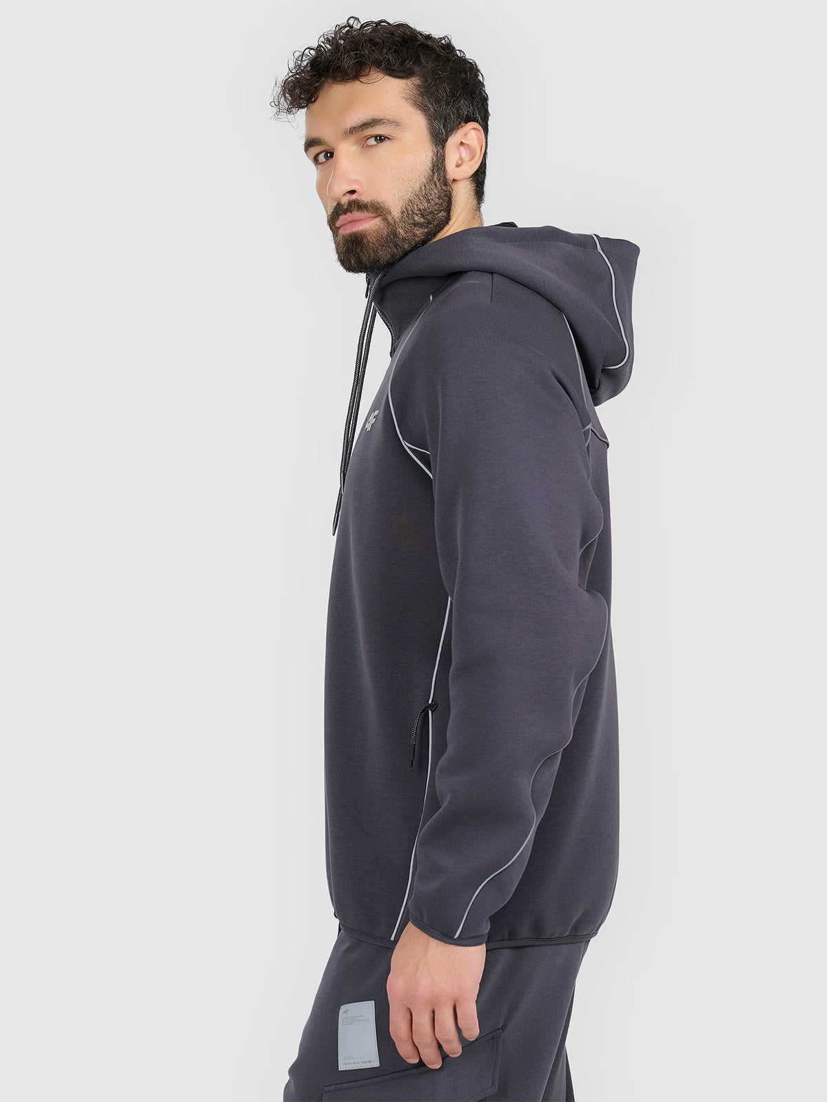 Bluza dresowa regular z kapturem męska