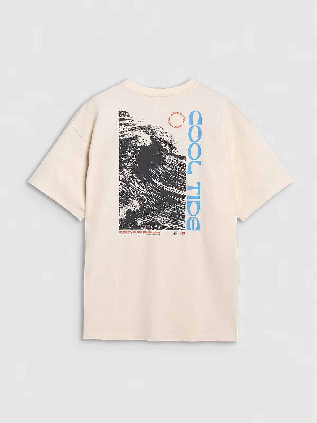 T-shirt oversize z nadrukiem męski