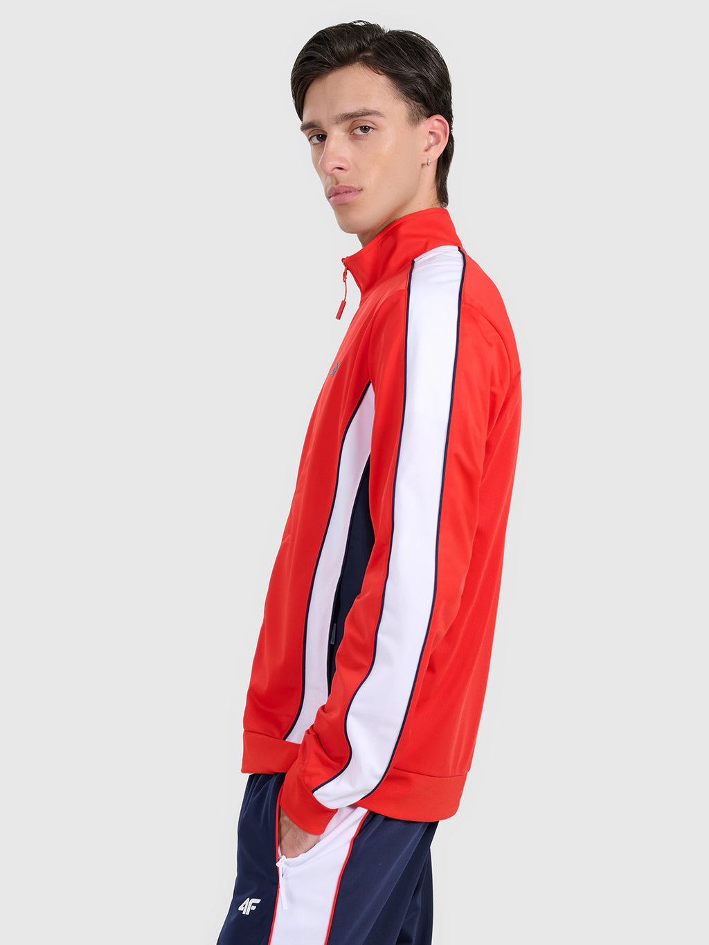 Bluza dresowa rozpinana bez kaptura męska