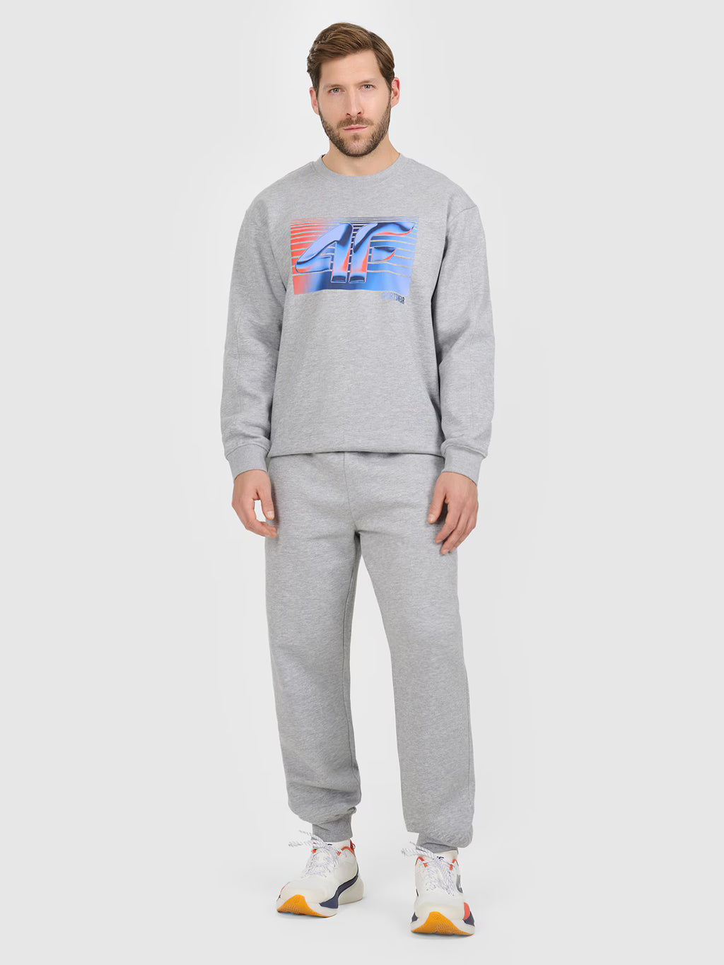 Bluza dresowa nierozpinana bez kaptura męska