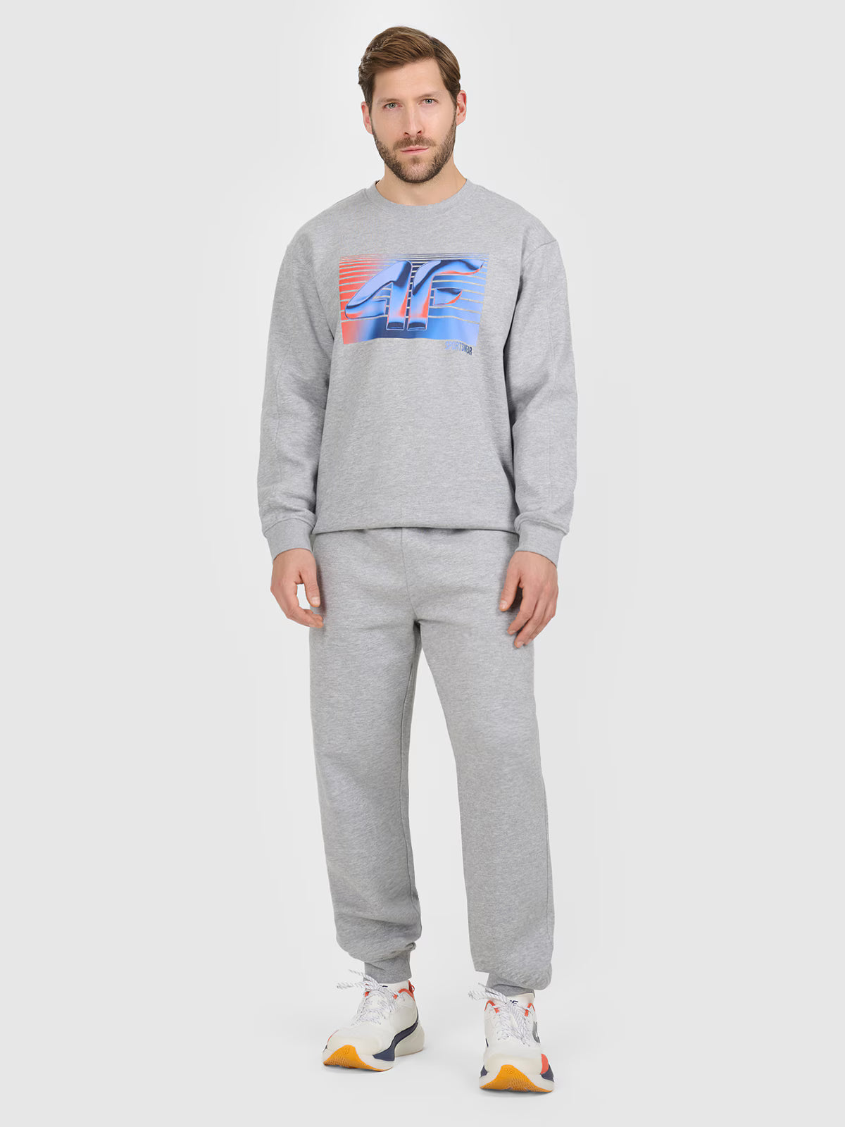 Bluza dresowa nierozpinana bez kaptura męska
